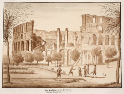 View of the Colosseum from the side of St. John Lateran by Agostino Tofanelli